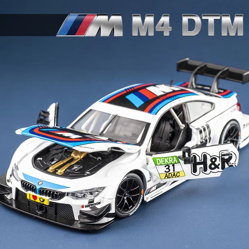TANKCANVAS-Diecast Model Car 1:24 For BMW M4 GT3 Simulation Alloy Static Model