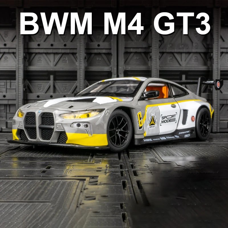 TANKCANVAS-Diecast Model Car 1:24 For BMW M4 GT3 Simulation Alloy Static Model