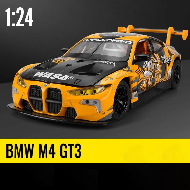 TANKCANVAS-Diecast Model Car 1:24 For BMW M4 GT3 Simulation Alloy Static Model