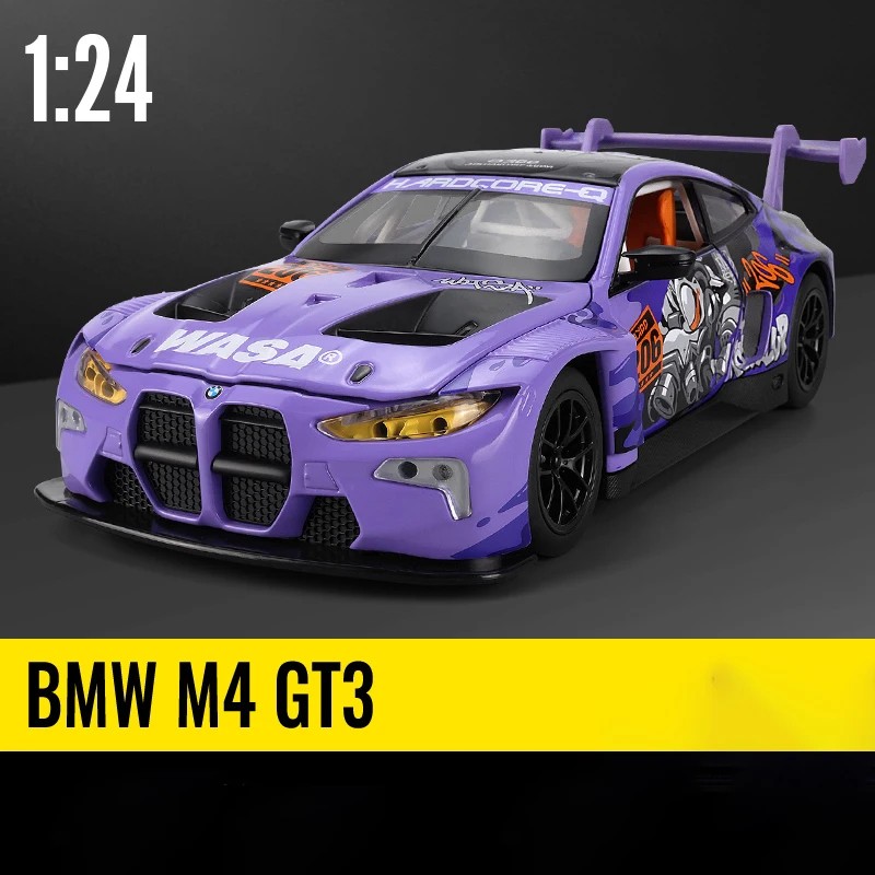 TANKCANVAS-Diecast Model Car 1:24 For BMW M4 GT3 Simulation Alloy Static Model
