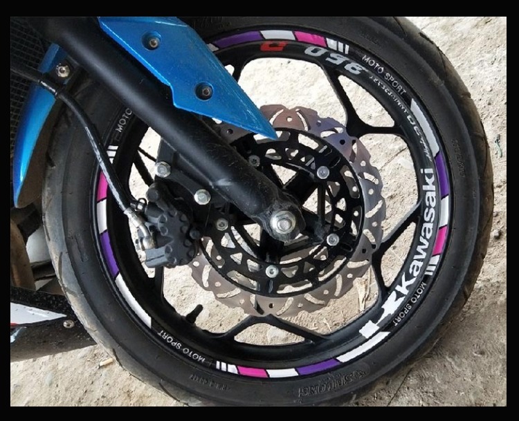 Tankcanvas Motorcycle wheel reflective decals 10 inch 12 inch 17 inch 18 inch tire decorative colorful decals sticker film-Tankcanvas