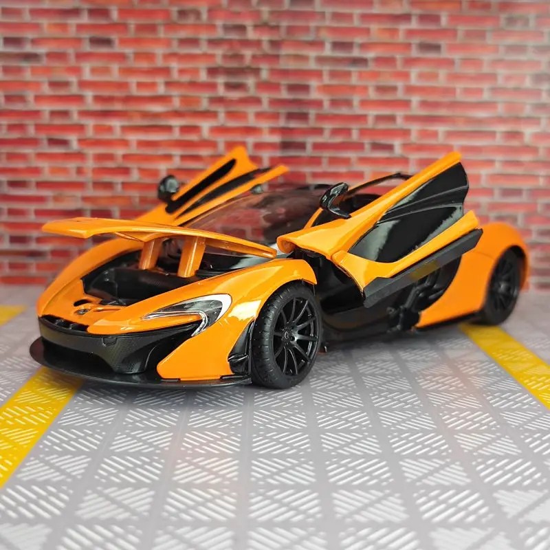 Tankcanvas-1:24 McLaren P1 alloy supercar model front wheel can be turned and the door and hood can be opened