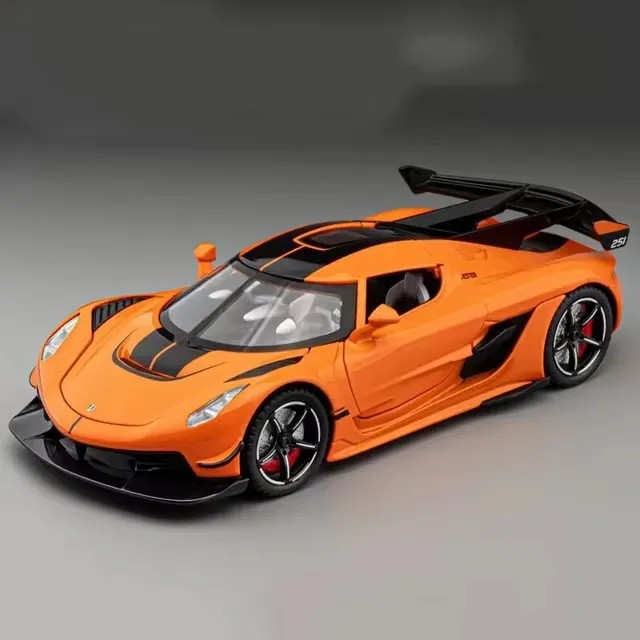 TANKCANVAS-Diecast Model Car 1:24 For Jesko Supercar Simulation Alloy Static Model