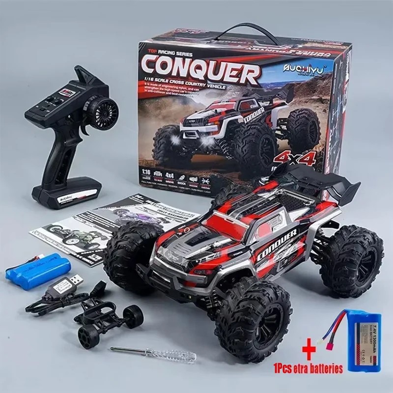 1:16 Scale Large RC Car 50km/h High Speed 4WD Remote Control Car 2.4G Off Road Monster Truck RC Toy