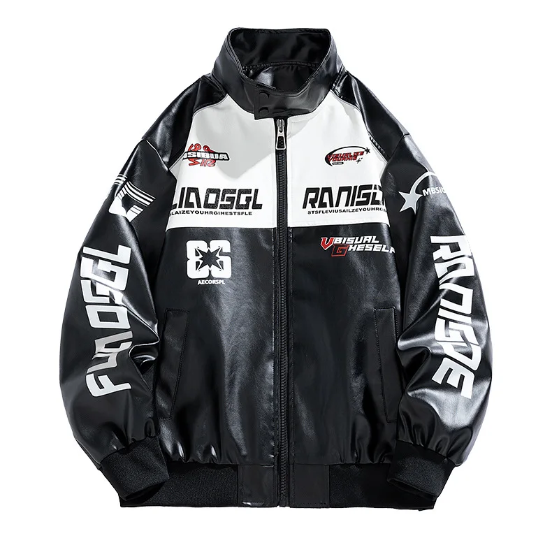Tankcanvas New European And American Fashion Racing Suit Cool Jacket Men'S American Style Leather Jacket High Street Motorcycle Clothing-Tankcanvas
