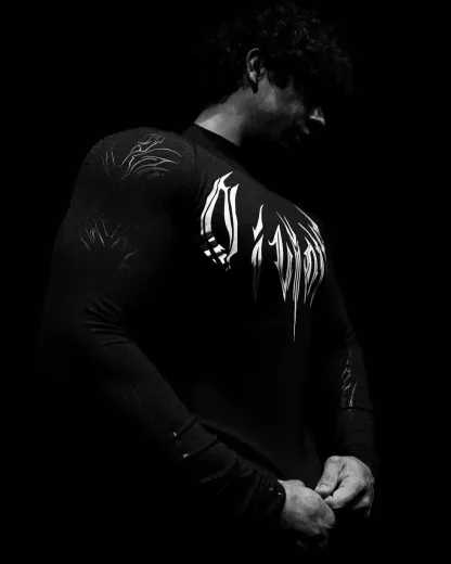 Tankcanvas Compression Shirt Short Sleeve 2025 Tops Muscle GYM Fitness in Black Body Shape Fit Reveal Figures-Tankcanvas