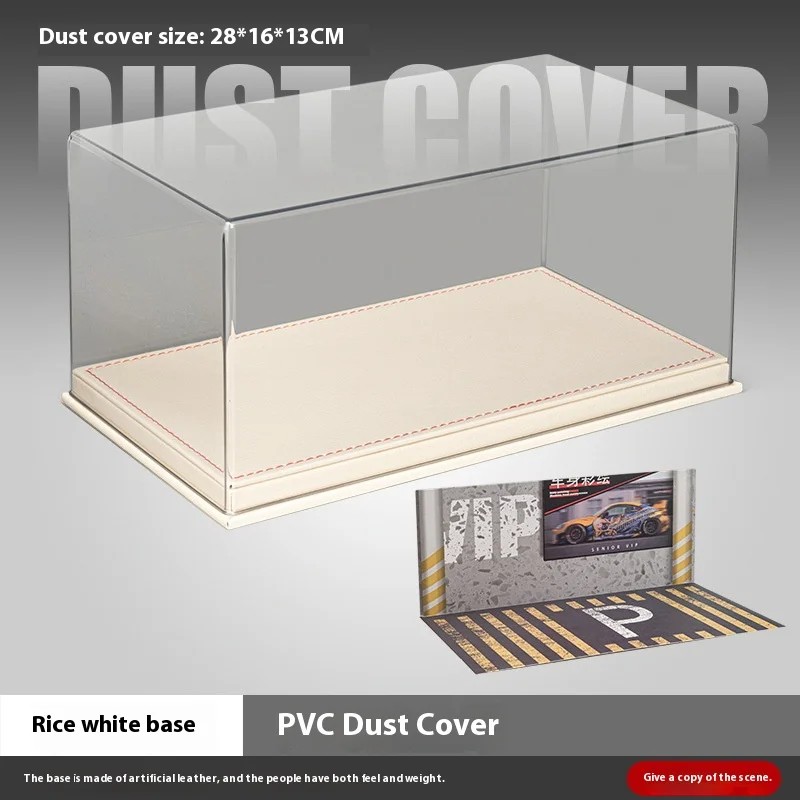 1:24 Car Model Base PVC Dust Cover Transparent display Cabinet