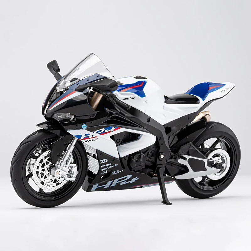 Tankcanvas 1:12 For BMW HP4 Alloy Die Cast Racing Motorcycle Model Vehicle Collection Sound and Light Off Road Autocycle Toys Car-Tankcanvas