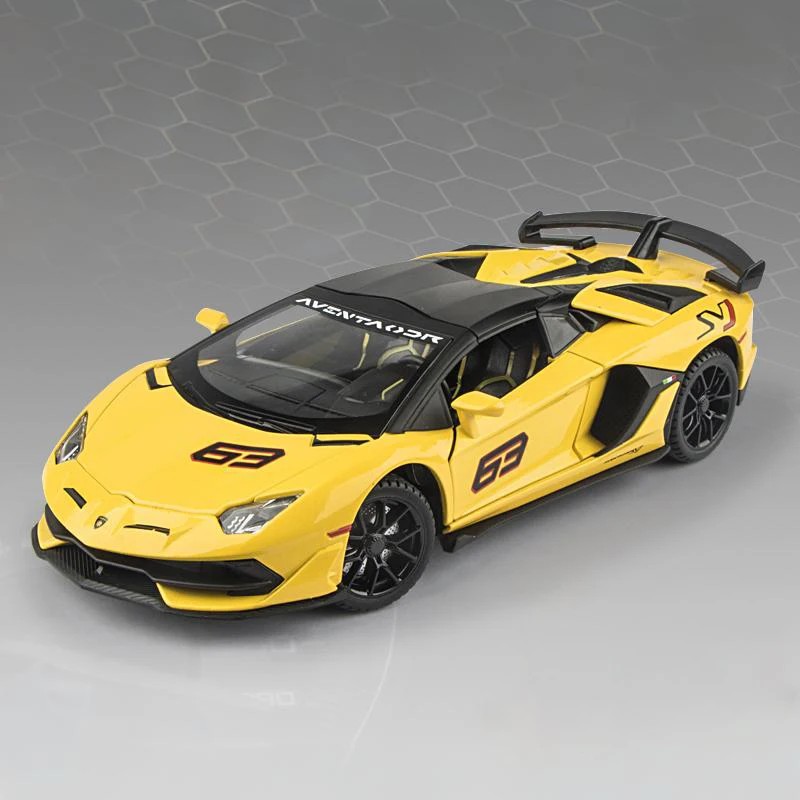 TANKCANVAS-Diecast Model Car For 1:24 Lamborghini Aventador SVJ63 Supercar Simulation Alloy Static Model-Tankcanvas