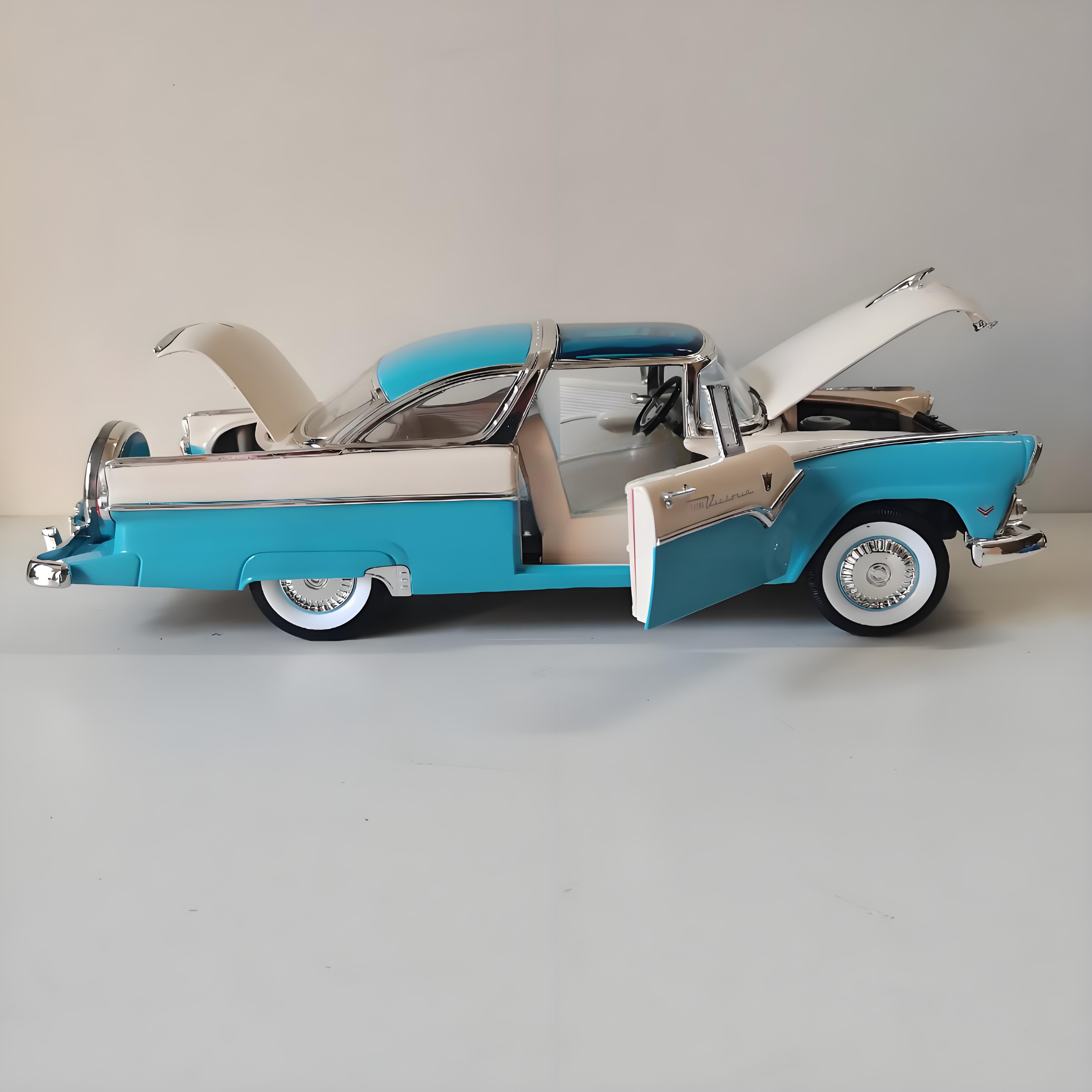TANKCANVAS-Diecast Model Car For 1:24 Ford Crown Victoria 1955 FORD Simulation Alloy Static Model