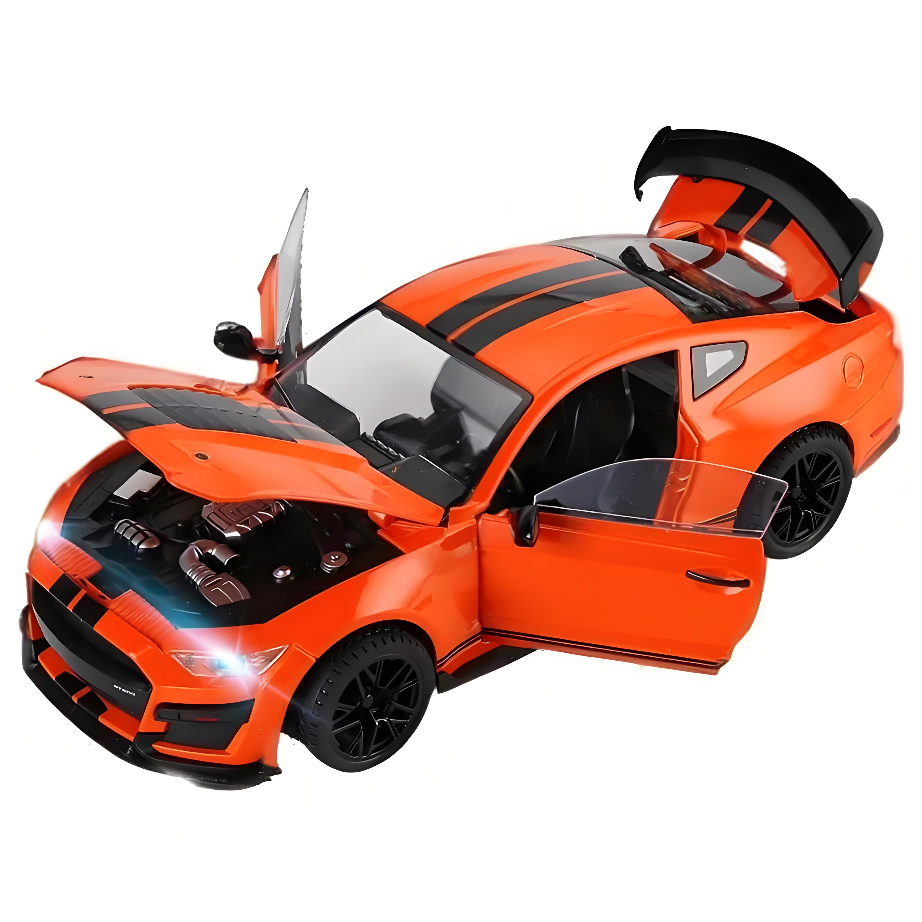 TANKCANVAS-Diecast Model Car For Large 1:18 Ford Mustang GT500 Simulation Alloy Static Model