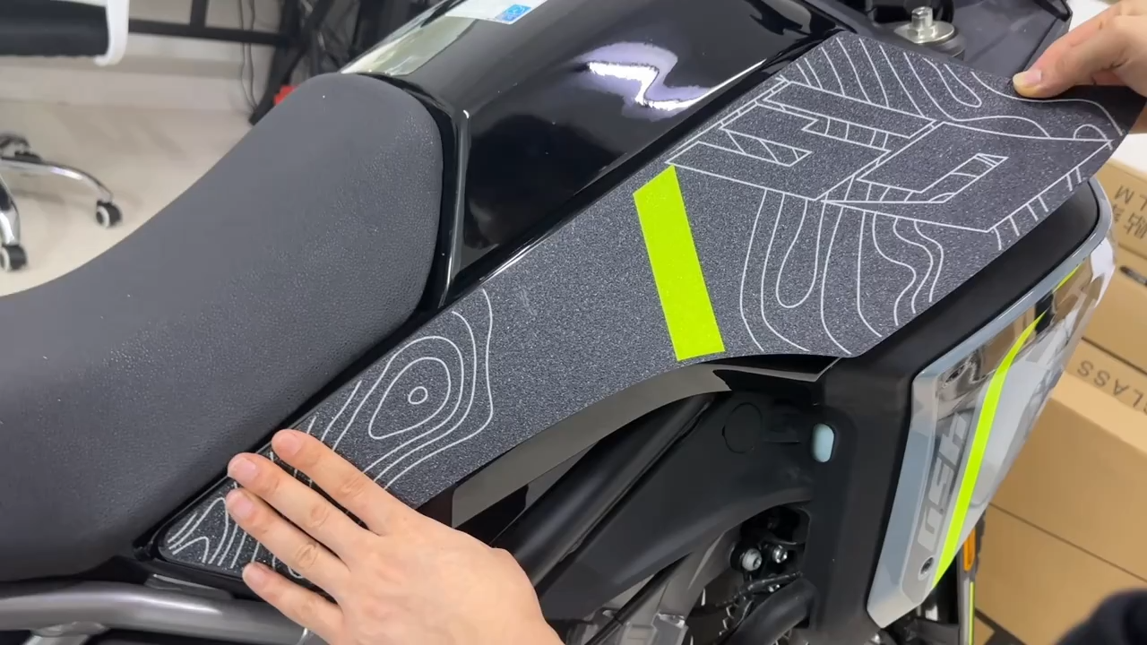 Tankcanvas Motorcycle Tank Pad Protector Sticker Decal Gas Knee Tank Traction Pad Side New Model For CFMOTO 450MT 2024