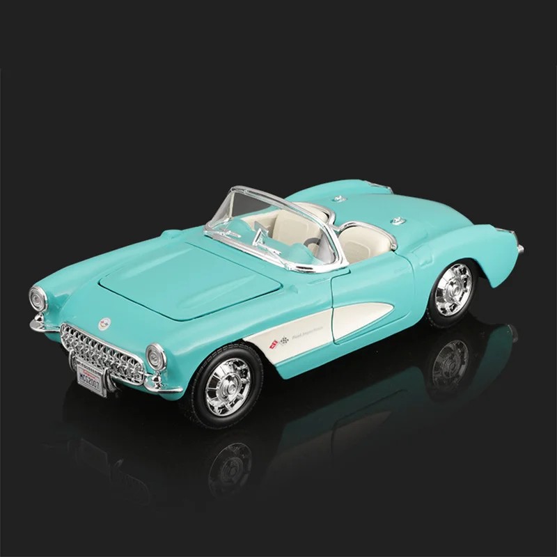 TANKCANVAS-Diecast Model Car For 1:24  1:24 1957 Chevrolet Corvette Simulation Alloy Static Model