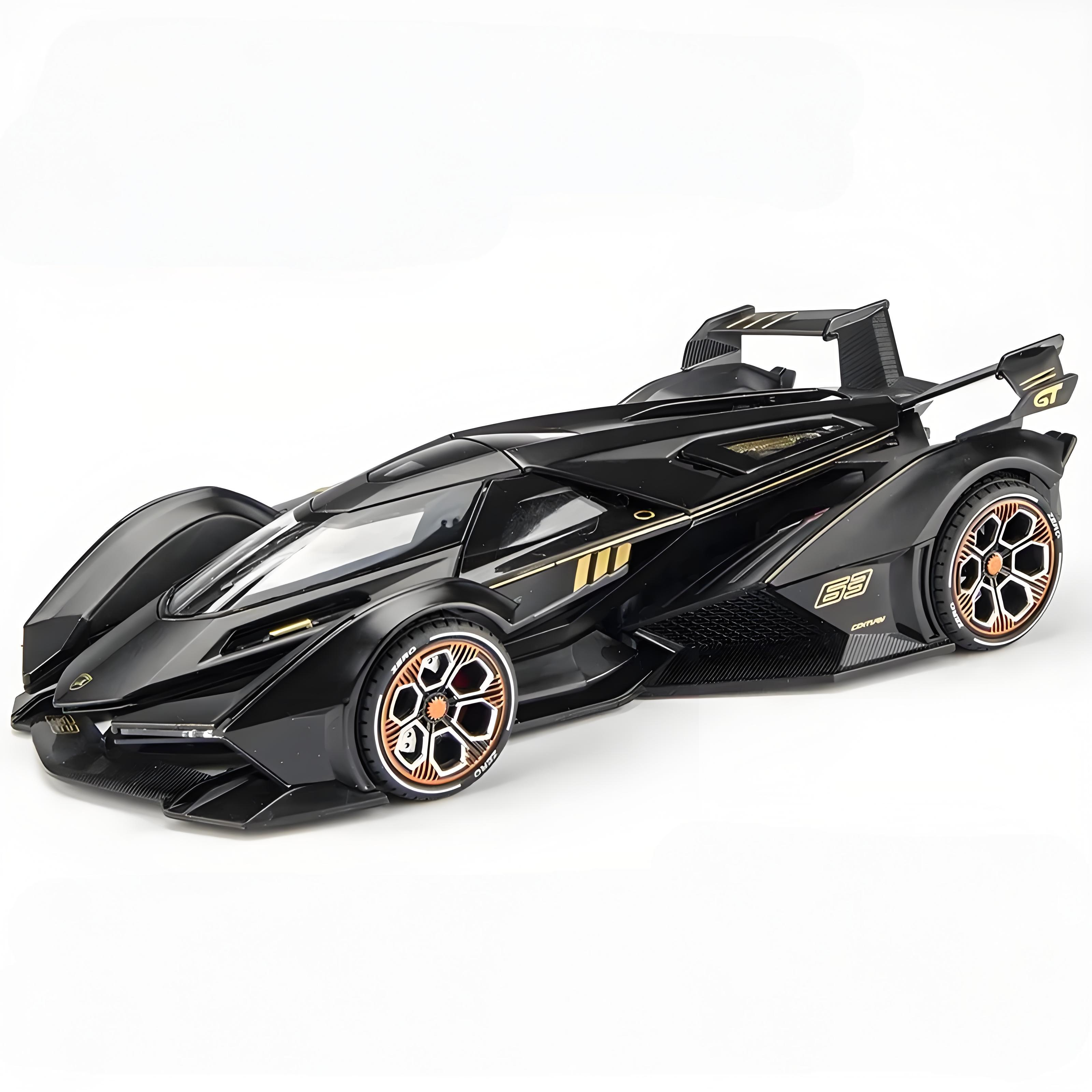 TANKCANVAS-Diecast Model Car 1:22 For Lambo V12 GT Supercar Simulation Alloy Static Model