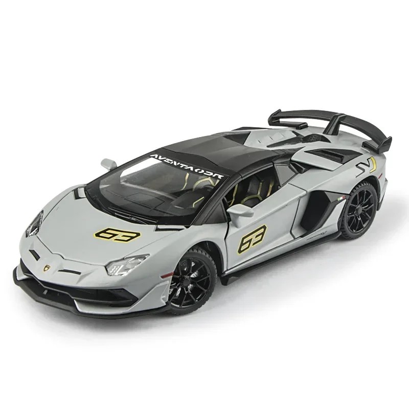 TANKCANVAS-Diecast Model Car 1:24 For Lamborghini Aventador SVJ 63 Simulation Alloy Static Model