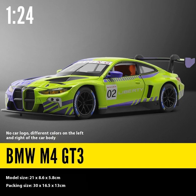 TANKCANVAS-Diecast Model Car 1:24 For BMW M4 GT3 Simulation Alloy Static Model