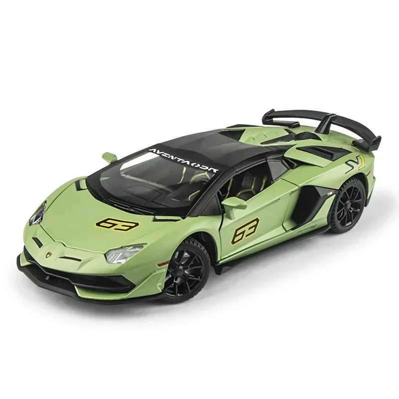 TANKCANVAS-Diecast Model Car 1:24 For Lamborghini Aventador SVJ 63 Simulation Alloy Static Model