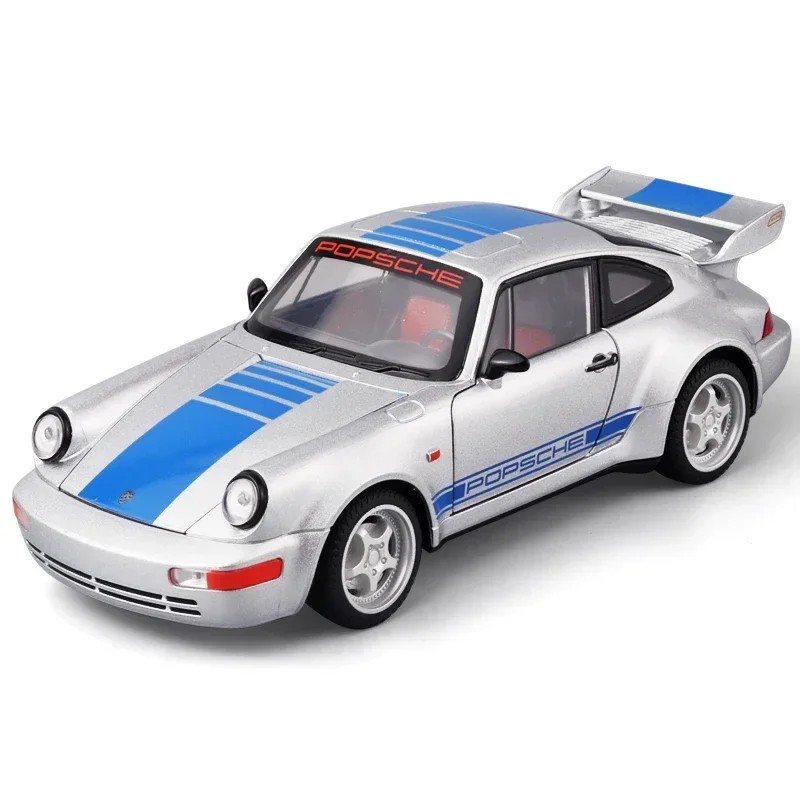 TANKCANVAS-Diecast Model Car 1:24 For Porsche 964 RS Classic Simulation Alloy Static Model