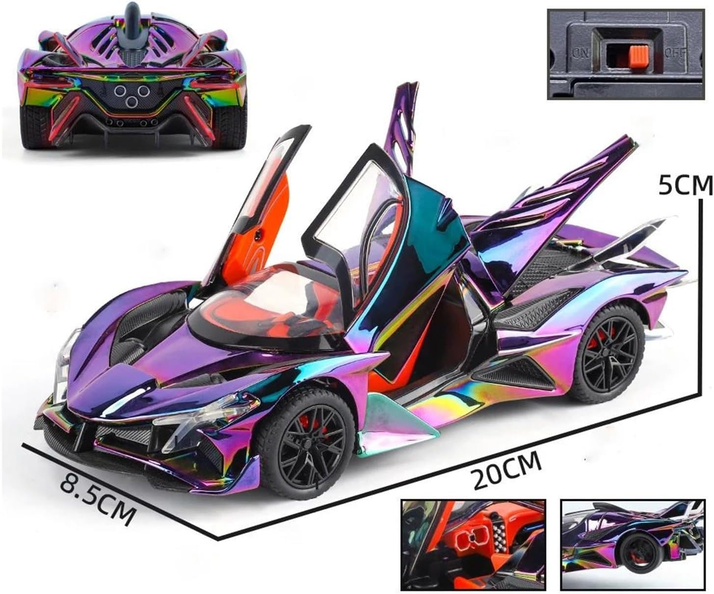 TANKCANVAS-Diecast Model Car 1:24 For Apollo Project EVO Simulation Alloy Static Model Electroplated version
