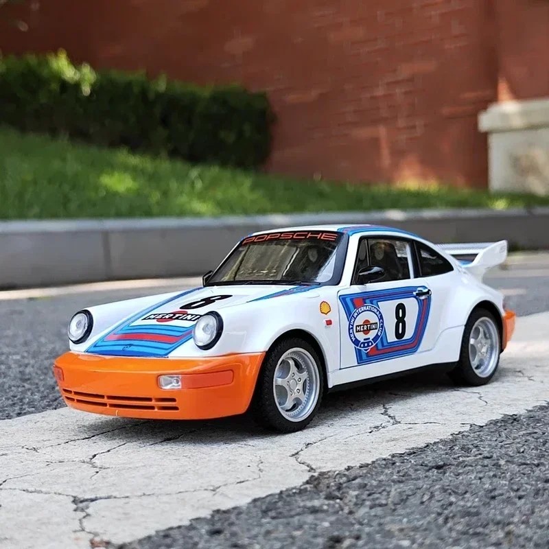 TANKCANVAS-Diecast Model Car 1:24 For Porsche 964 RS Classic Simulation Alloy Static Model
