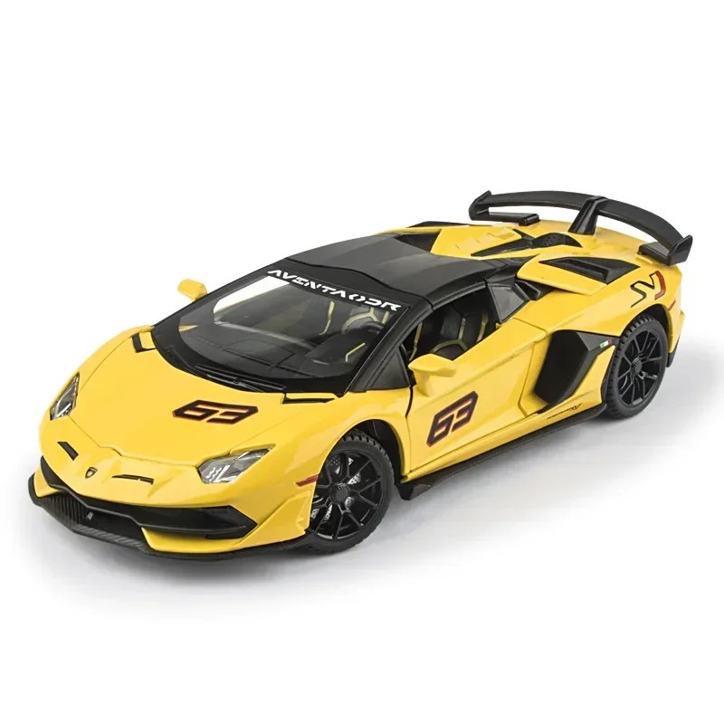 TANKCANVAS-Diecast Model Car 1:24 For Lamborghini Aventador SVJ 63 Simulation Alloy Static Model