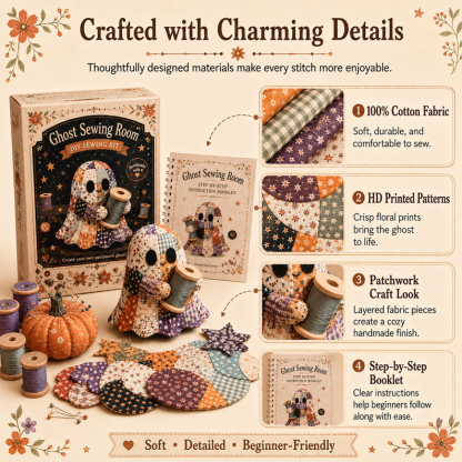 🔥40% Off Last Day - 👻 Little Ghost’s Cozy Halloween DIY Patchwork Kit