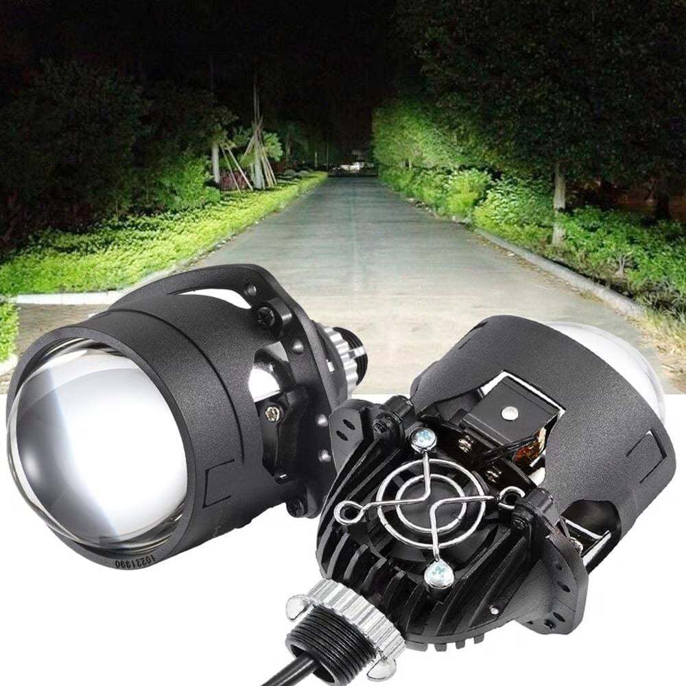 BI-LED PROJECTOR HEADLIGHT WITH 3 DIRECT LASER HIGH BEAM LENSES
