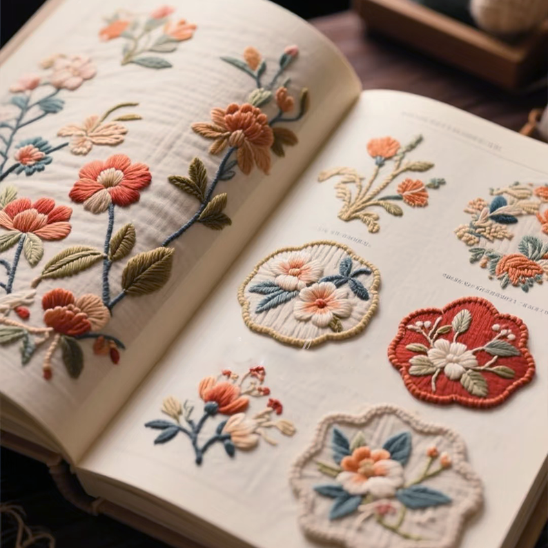 DIY Floral Embroidery Book