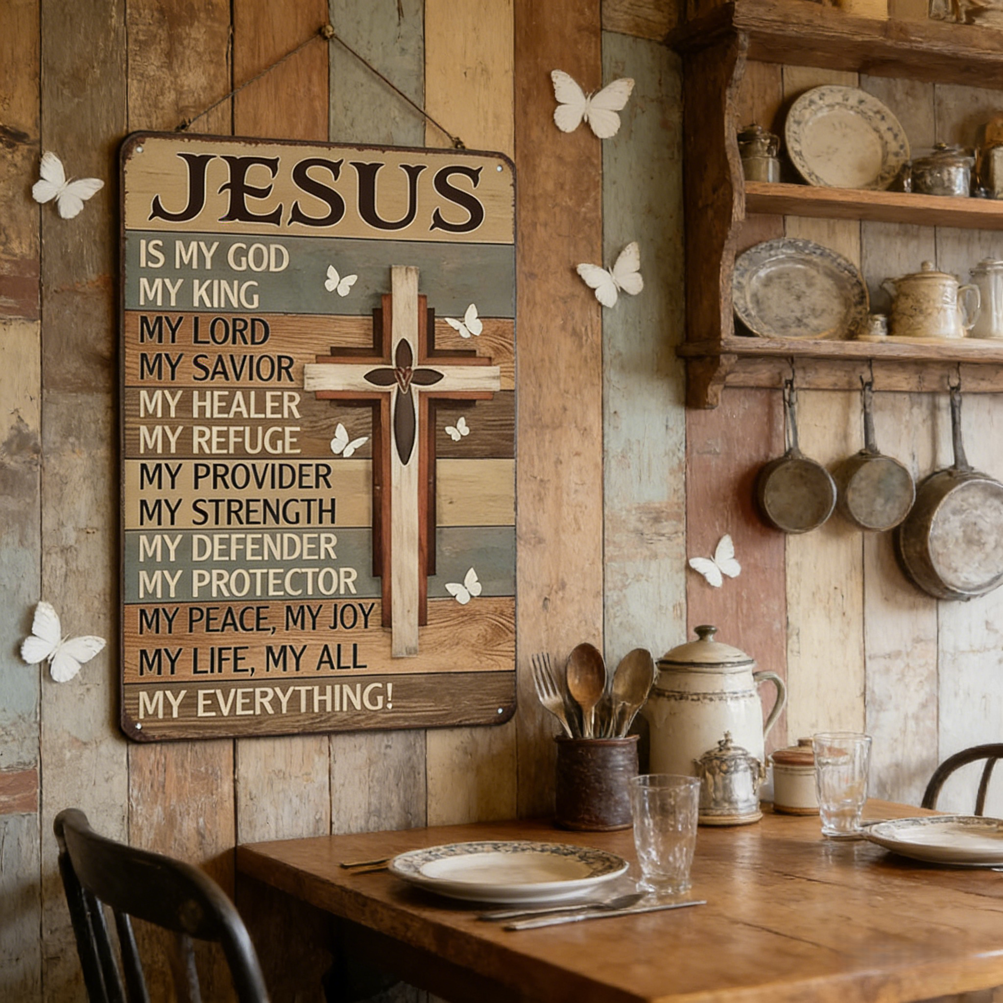 Jesus Is My God King Everything – Vintage Sign