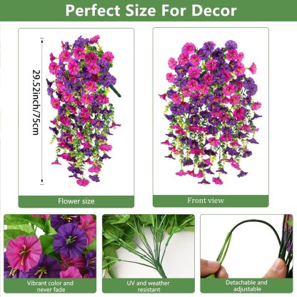 🌺UV Resistant Hanging Artificial Morning Glory Vine 💖