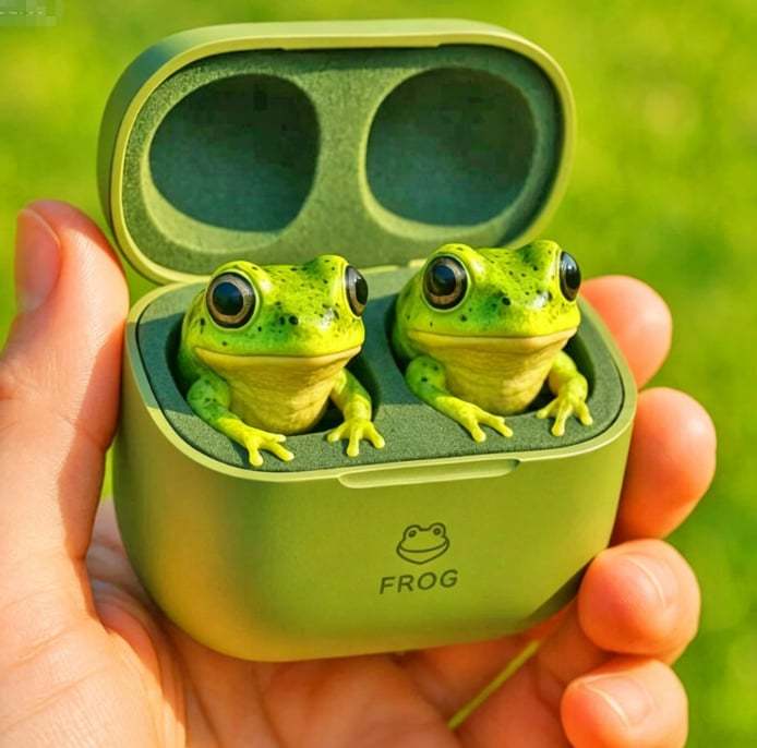 🐸Cute Animal Shaped Bluetooth Earbuds-3D Stereo Animal Design | Wireless Earphones with Cartoon Charging Case