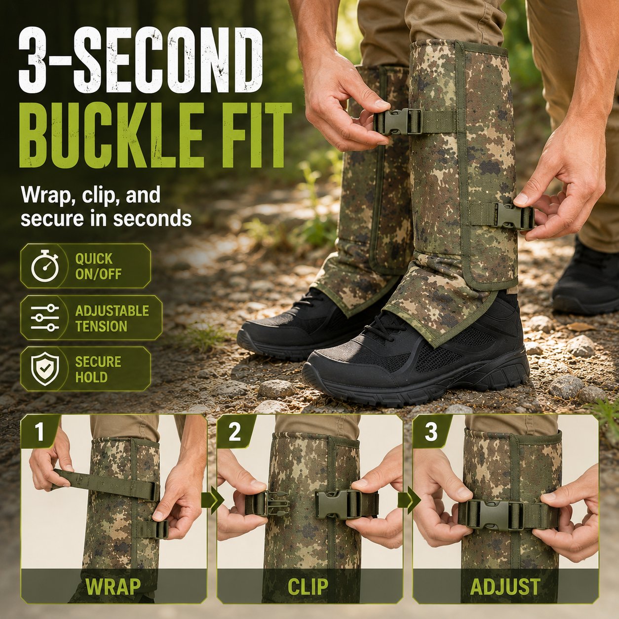 Heavy-Duty Armored Leg Gaiters & Gardening Shin Guards