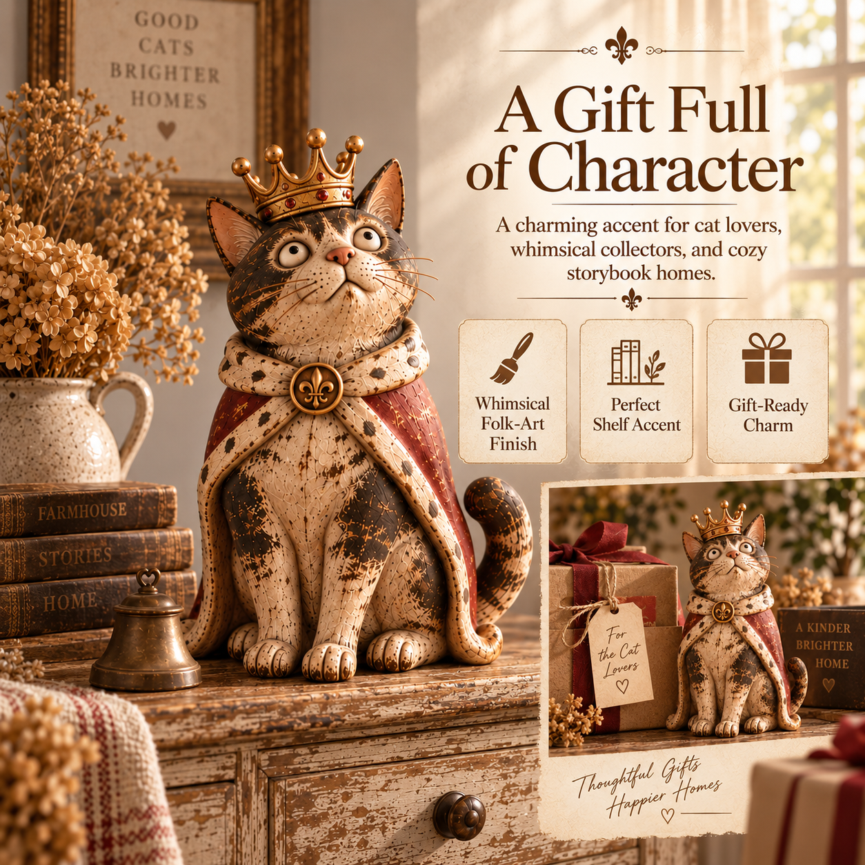 Cat figurine gift idea