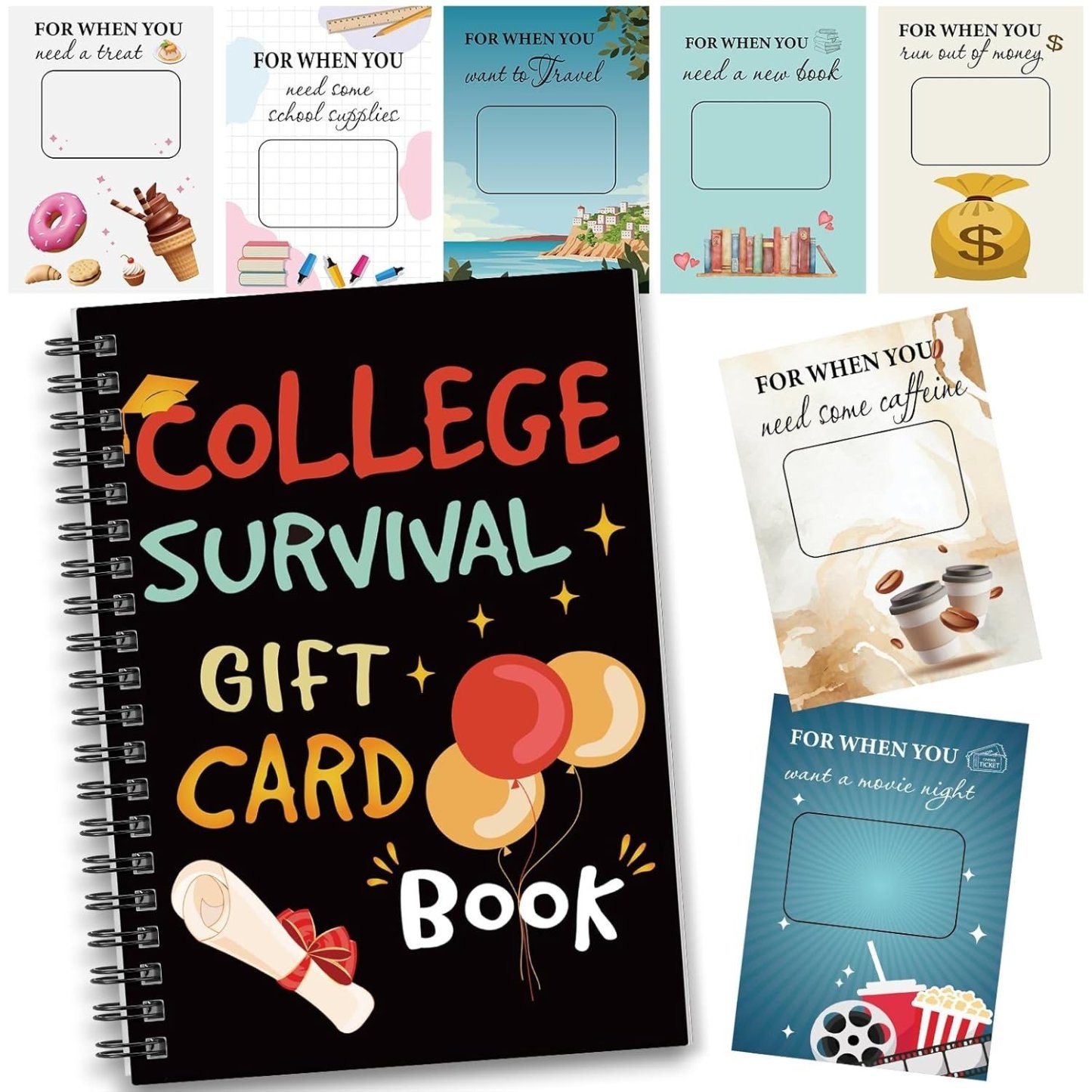 🎓📚College Survival Gift Card Book 🎁Surprises On Every Page📚Hardcover & Durability Line
