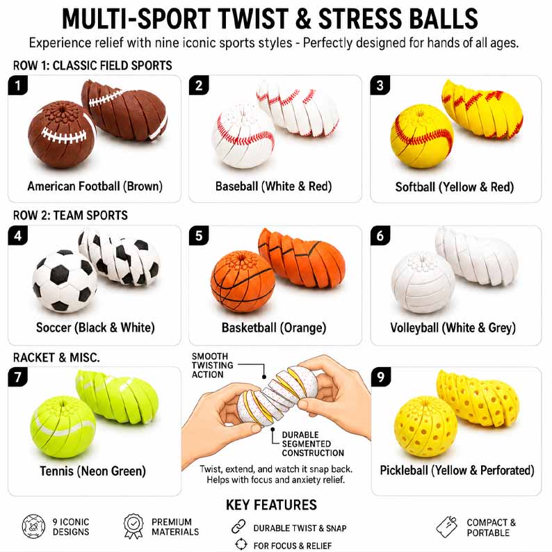 ⚾Last Day 60% OFF - Baseball Fidget Ball Toy