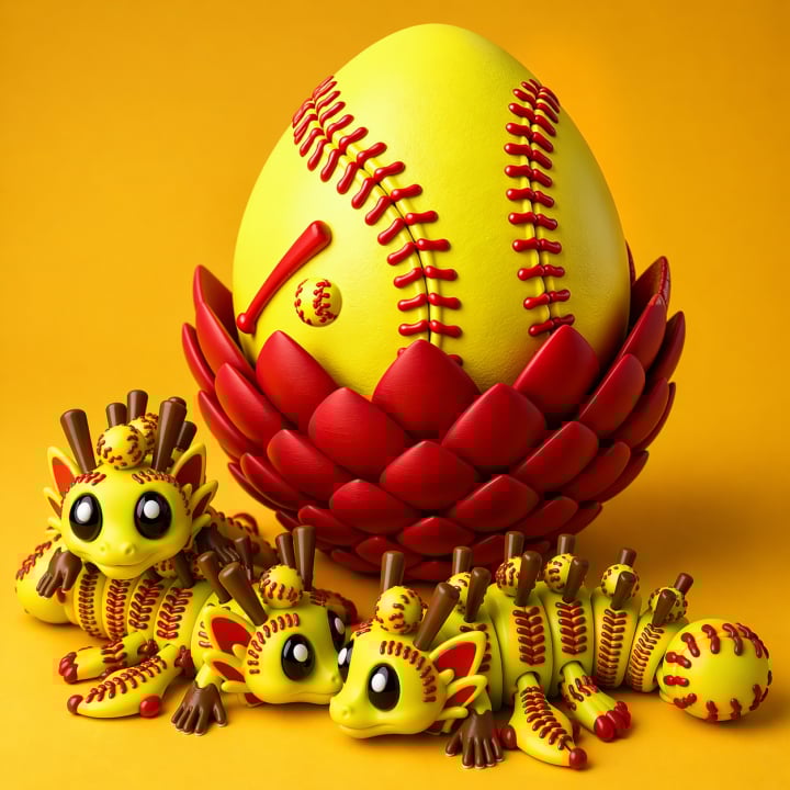 🔥LAST DAY 50% OFF-⚾ Flexi Baseball Dragons & Egg: Winged Dragon Fidget Toy