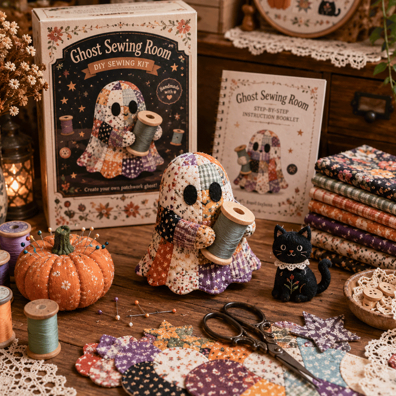 🔥40% Off Last Day - 👻 Little Ghost’s Cozy Halloween DIY Patchwork Kit