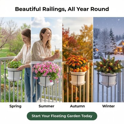 GripVerdeTM Railing Plant Hanger