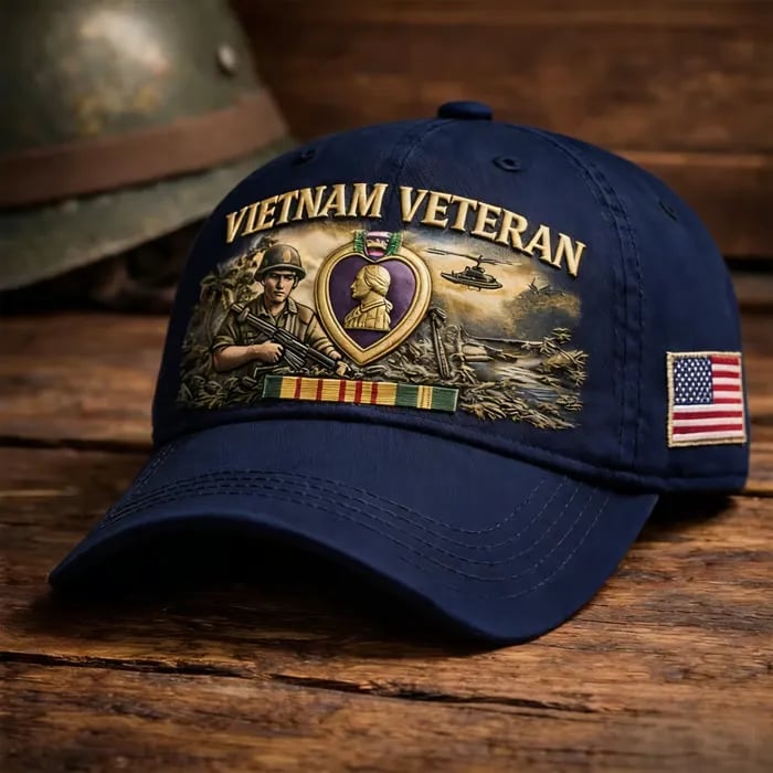 ✨Crafted by Hand Embroidery-Vietnam Veteran Commemorative Cap(✝️Keep Their Memory Alive)