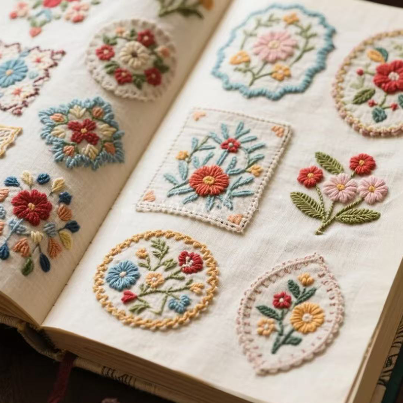 DIY Floral Embroidery Book