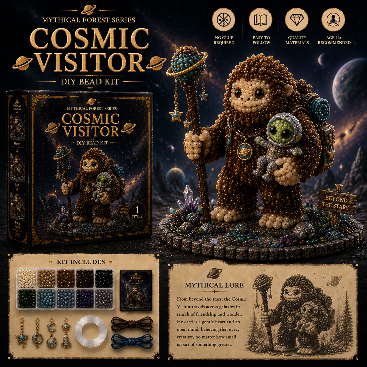 🌲 Mythical Bigfoot Collection DIY Bead Kit