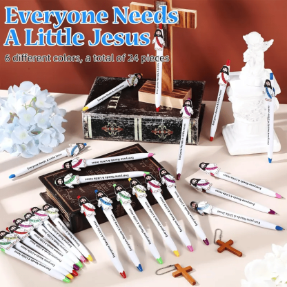 ✝️Mini Jesus Figures Pen Bible Verse Ballpoint Pen