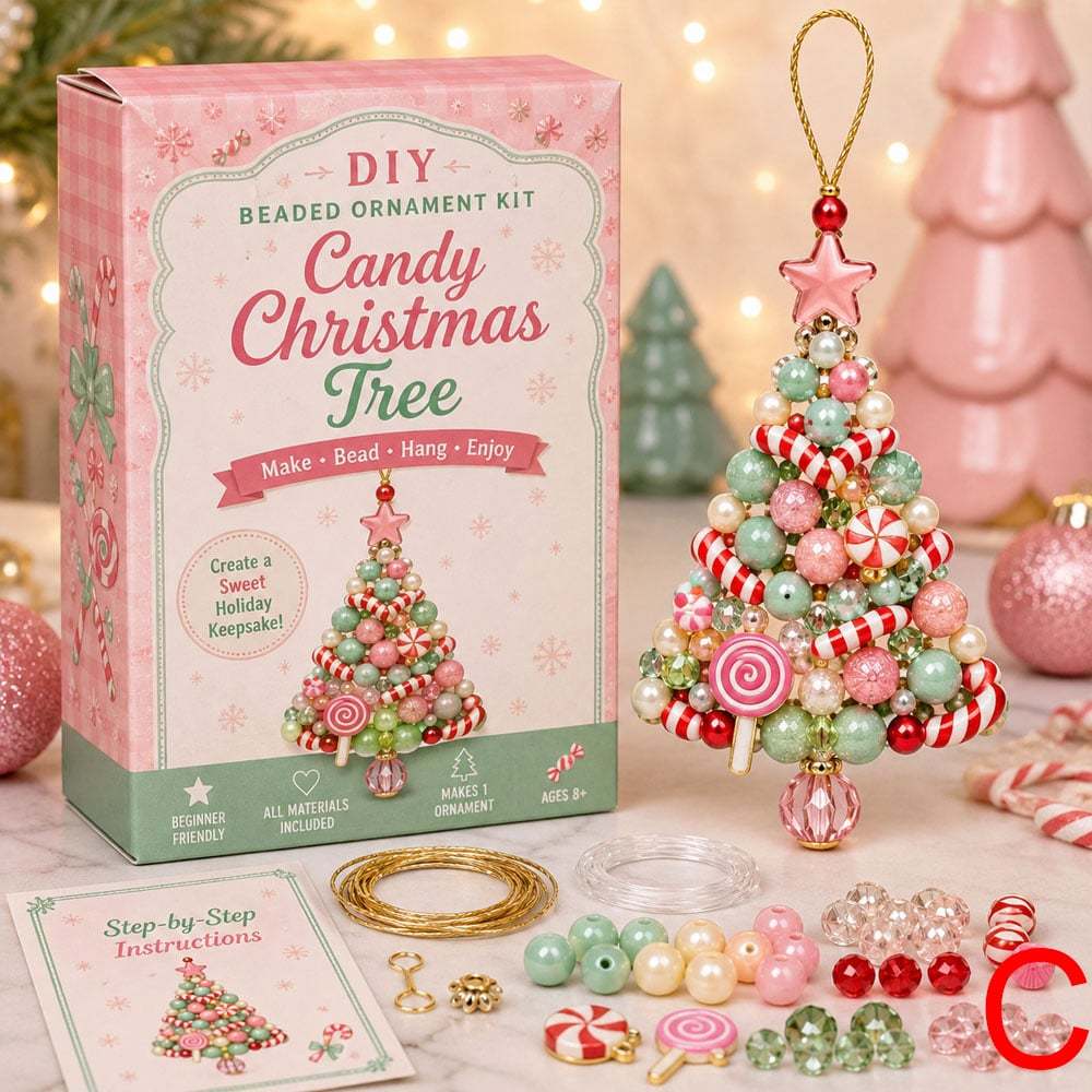 DIY Christmas Tree Beaded Ornament Kit