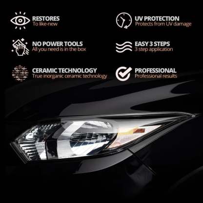 🚘Automotive Headlamp Restoration Fluid Kit – 💡Suitable for Yellowed or Foggy Lenses & Clear Surfaces | Essential for Home & Garage Use🏠