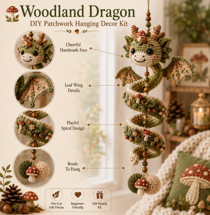 ⏳ Last Day 49% OFF – 🐉 Beginner-Friendly DIY Enchanted Dragon Spiral Hanging Ornament Kit | Complete Kit with All Tools & Step-by-Step Guide Included 💕
