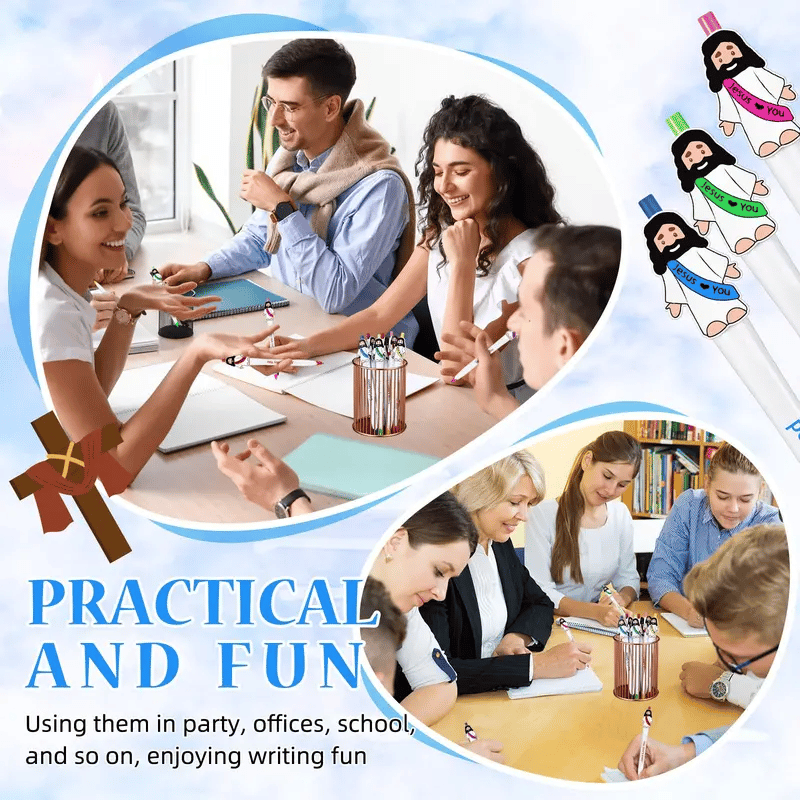 ✝️Mini Jesus Figures Pen Bible Verse Ballpoint Pen