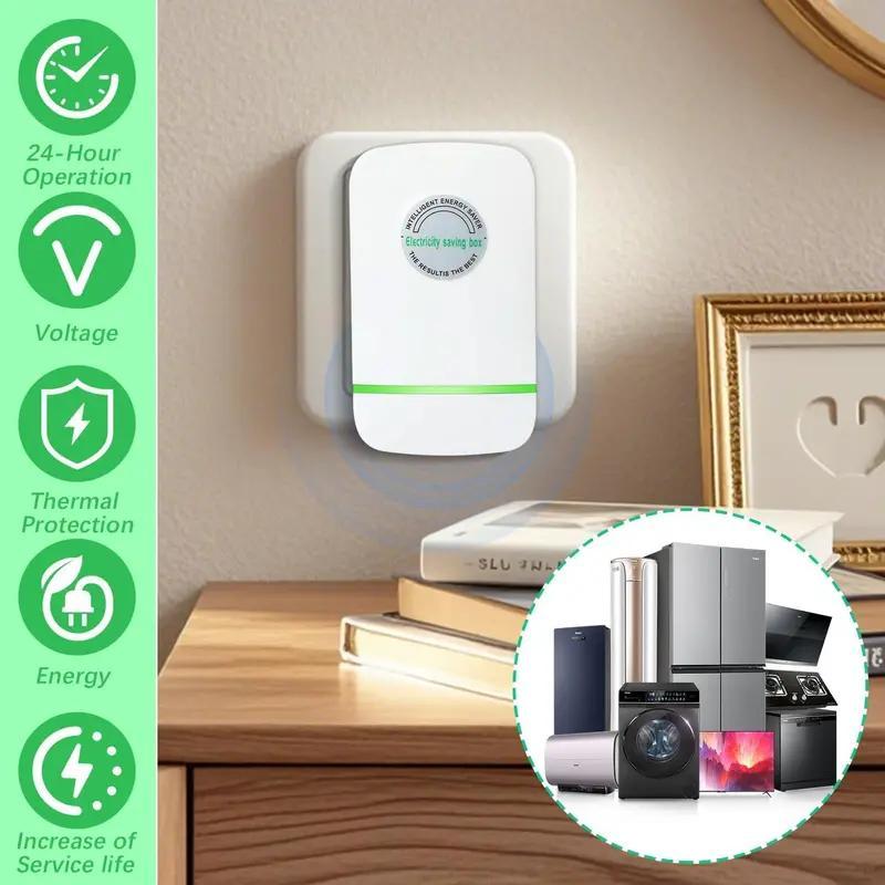 Energy Saver Plug-In Power Box with US Plug 2026 Updated Design, Compatible with 90–250V Input Range