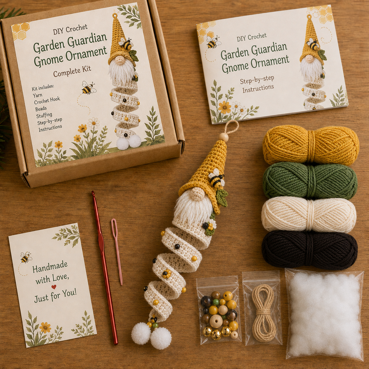 🎄 DIY Crochet Gnome Ornament Collection