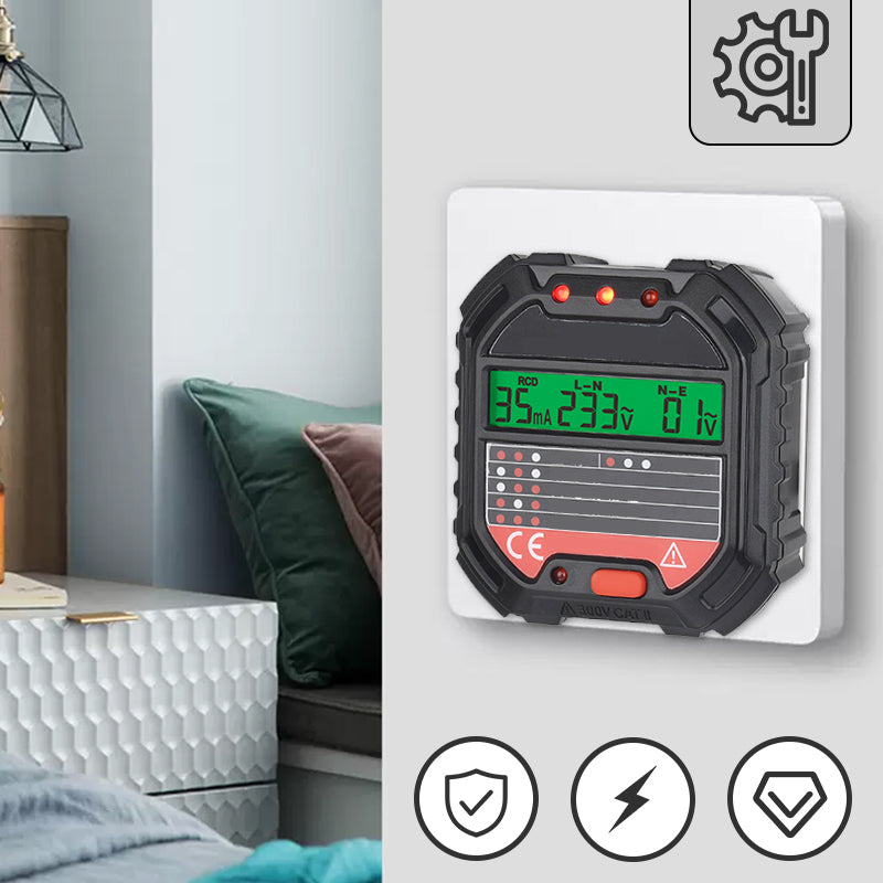Battery-free operation powered directly by tested electrical outlet