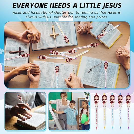 ✝️Mini Jesus Figures Pen Bible Verse Ballpoint Pen